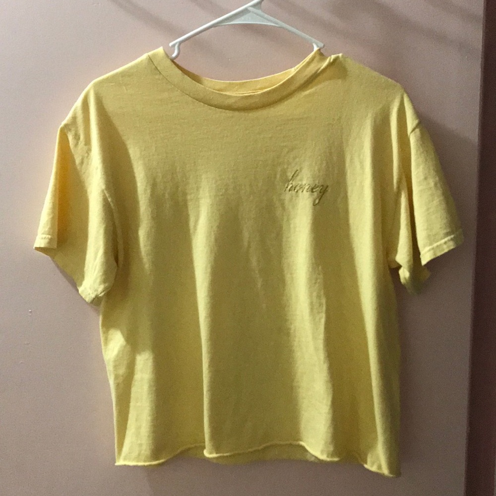 Brandy Melville Yellow Honey Tee